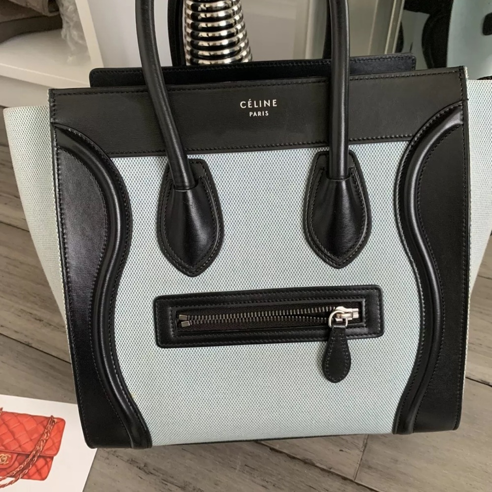 Black and Light Gray Tote Bag